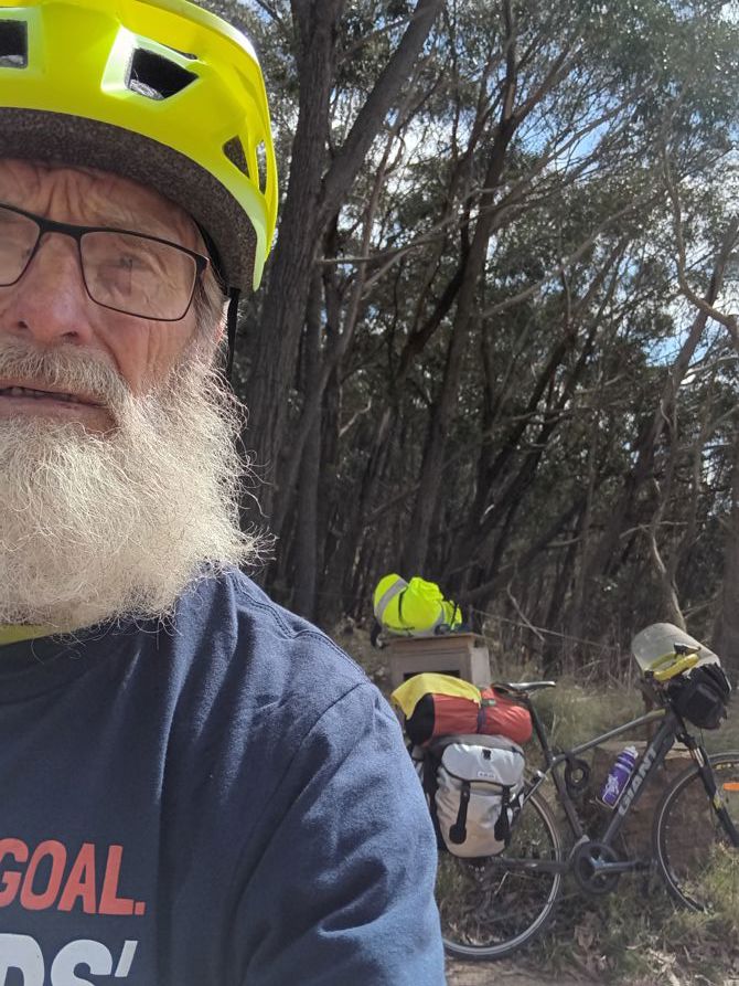 Well up from Captains Flat on back road toward the Braidwood - Cooma Road.Hard riding.