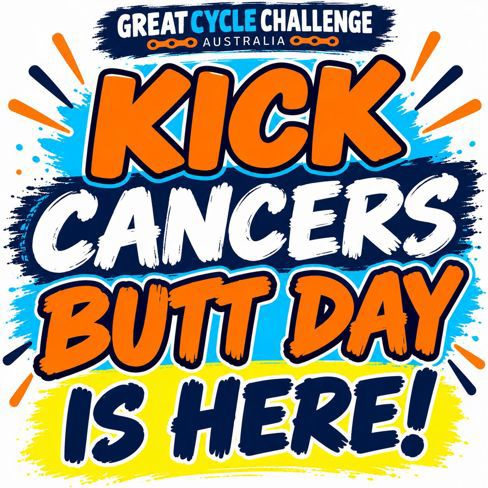 Tomorrow is Kick Cancer’s Butt Day! 💙🚴‍♂️ DOUBLE Your Impact!
